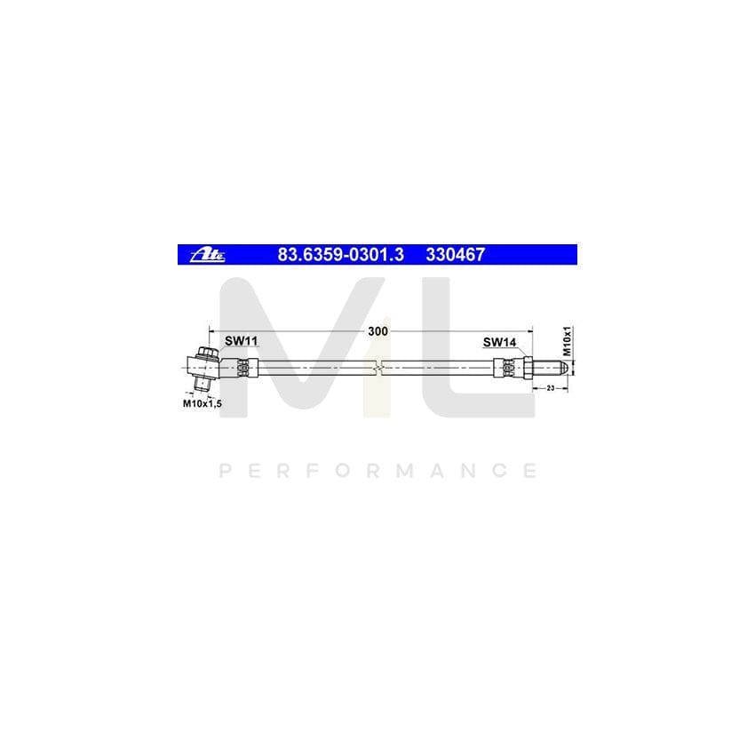ATE 83.6359-0301.3 Brake Hose