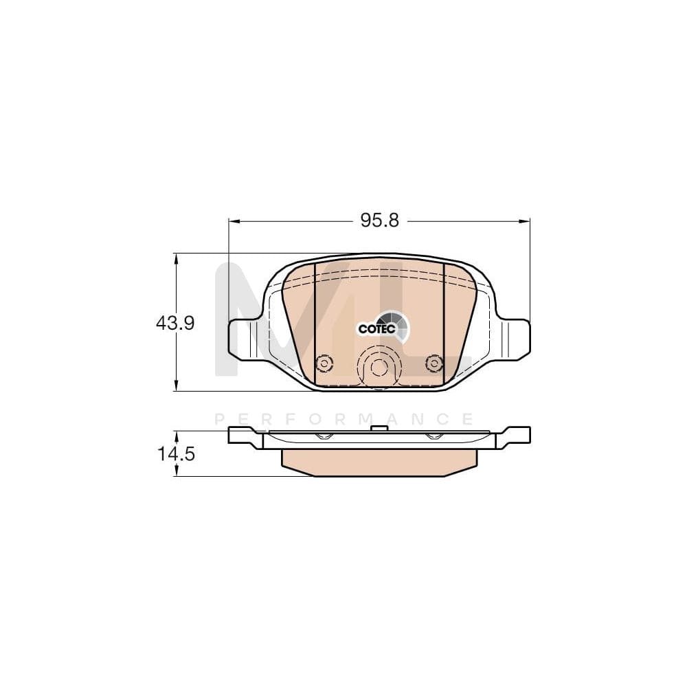 TRW Gdb1981 Brake Pad Set For Fiat 500 Cotec, Not Prepared For Wear Indicator | ML Performance Car Parts