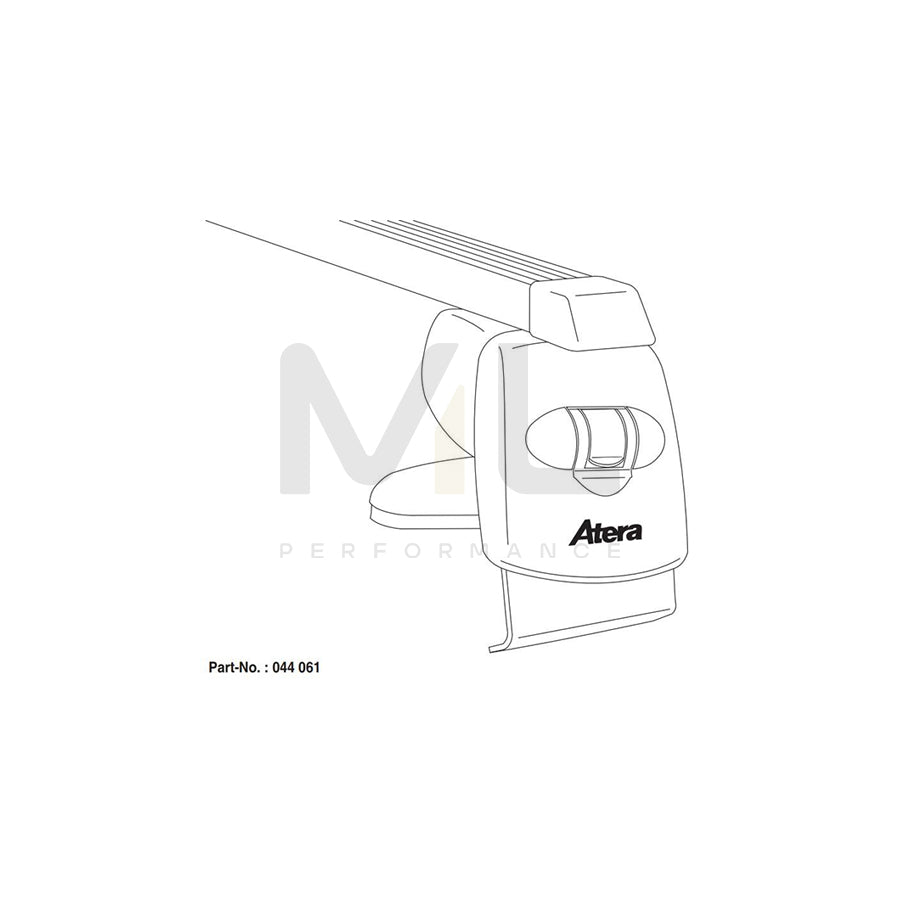 Atera Signo 044061 Roof bars for BMW 5 Touring (E61) for rain gutters, 122 cm, 75 kg, Steel