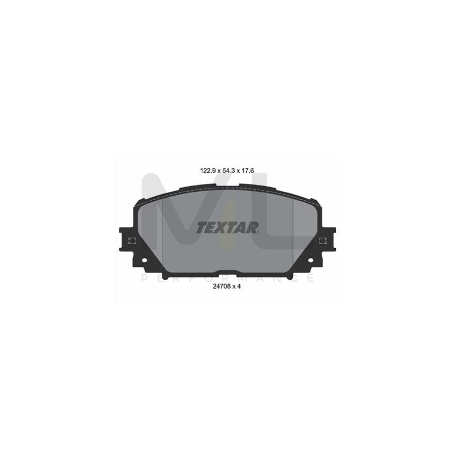 TEXTAR 2470801 Brake pad set not prepared for wear indicator | ML Performance Car Parts