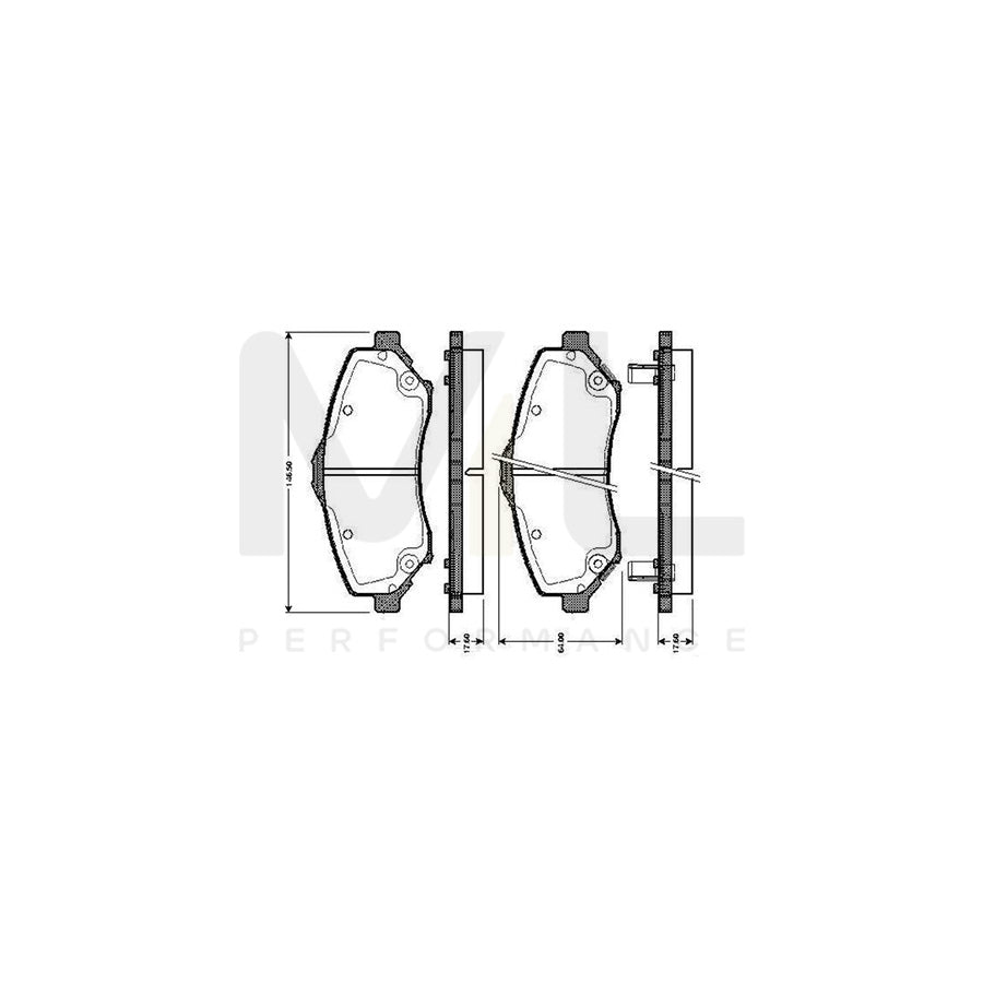 Bosch 0986Tb3007 Brake Pad Set Excl. Wear Warning Contact, With Accessories | ML Performance Car Parts