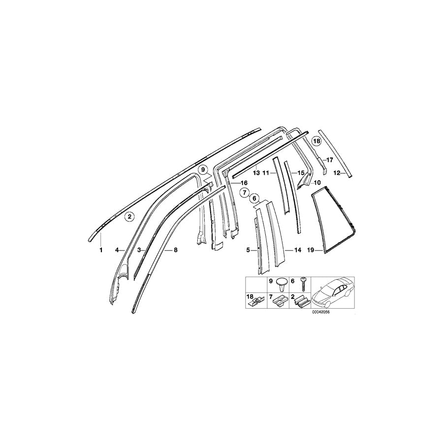 Genuine BMW 51348170726 E39 Cover Column C Right (Inc. 520d, 525d & 540i) | ML Performance US Car Parts