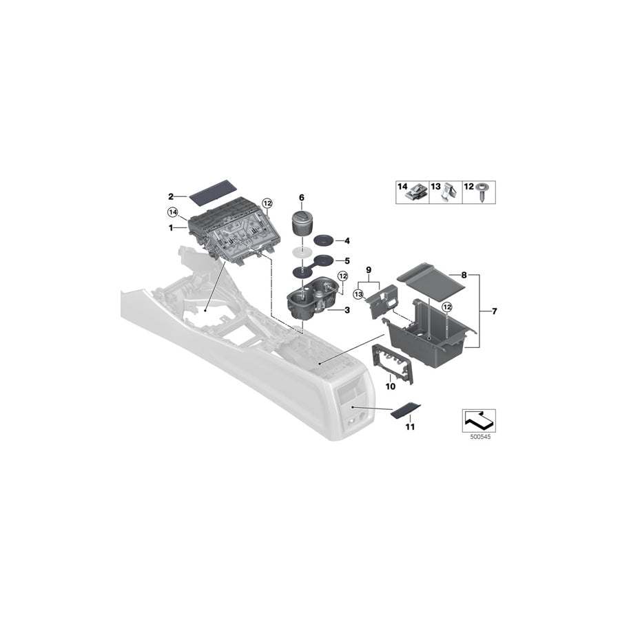 Genuine BMW 51166806794 G20 G21 Compartment, Center Console, Front Left hand drive (Inc. 330dX, 330e & M340iX) | ML Performance US Car Parts