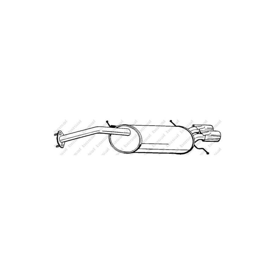 Bosal 279-673 Rear Silencer for Mazda MX-6