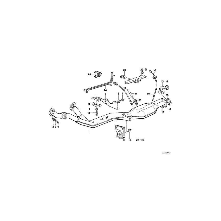 Genuine BMW 11781714873 E24 E32 Oxygen Sensor L=1600MM (Inc. 735i, 635CSi & 730i) | ML Performance US Car Parts