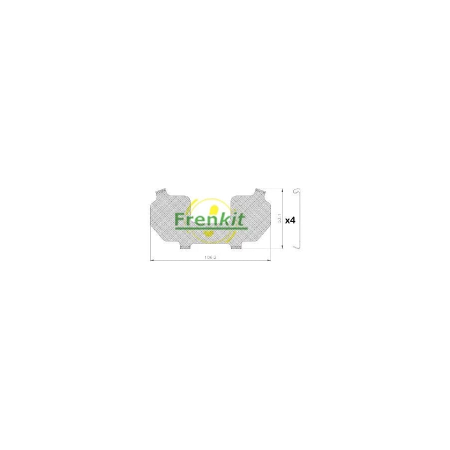 Frenkit 940332 Anti-Squeal Foil, Brake Pad (Back Plate)