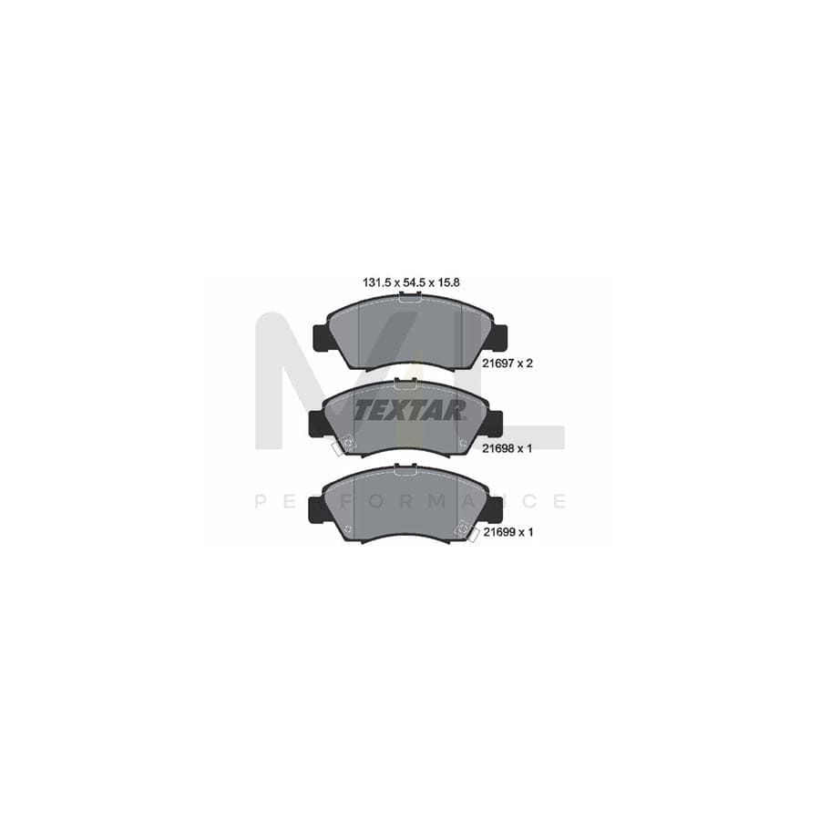 TEXTAR 2169701 Brake pad set with acoustic wear warning | ML Performance Car Parts