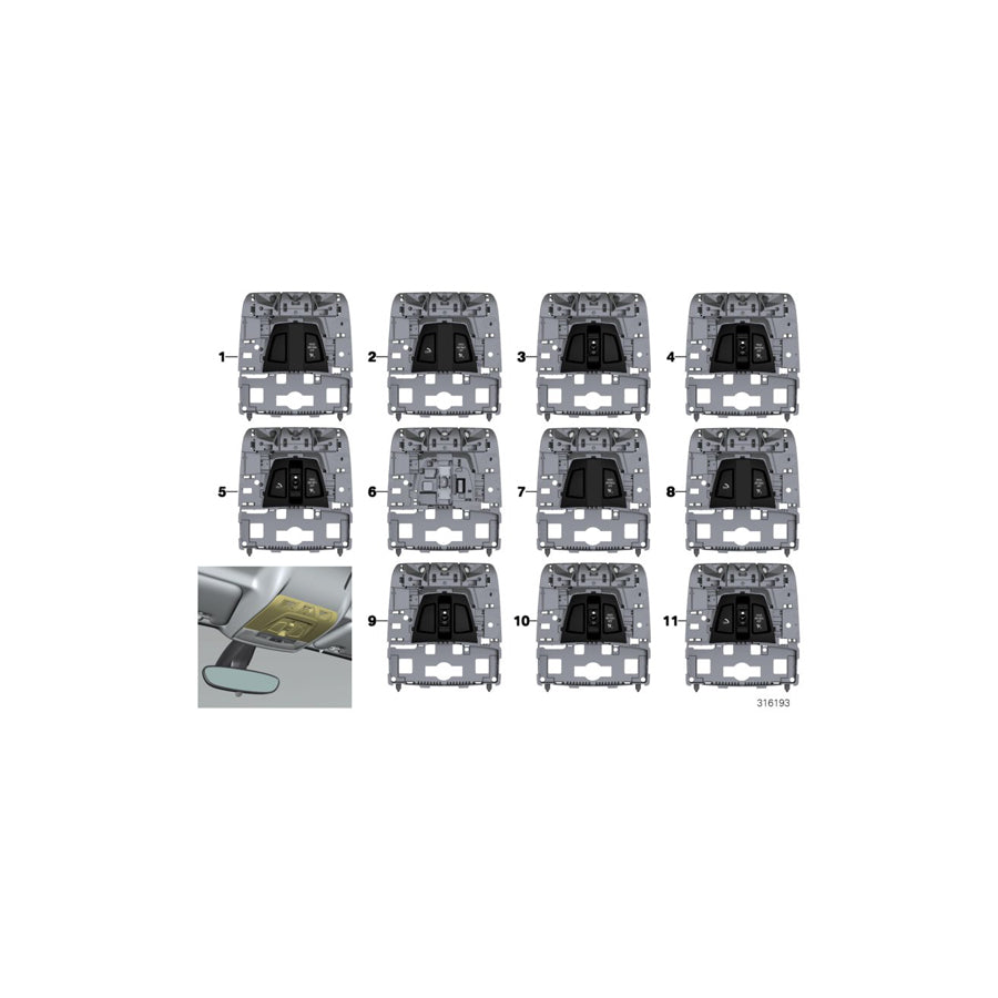 Genuine BMW 61316999332 Headliner Control Module (Inc. i3 94Ah Rex, i3s 94Ah Rex & i3 60Ah Rex) | ML Performance US Car Parts