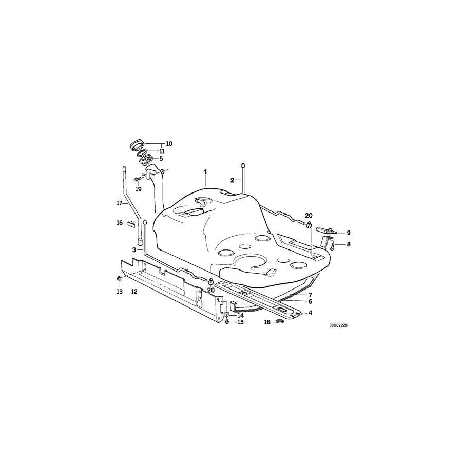 Genuine BMW 16119070649 E34 Vent Pipe (Inc. 530i, 540i & 518g) | ML Performance US Car Parts