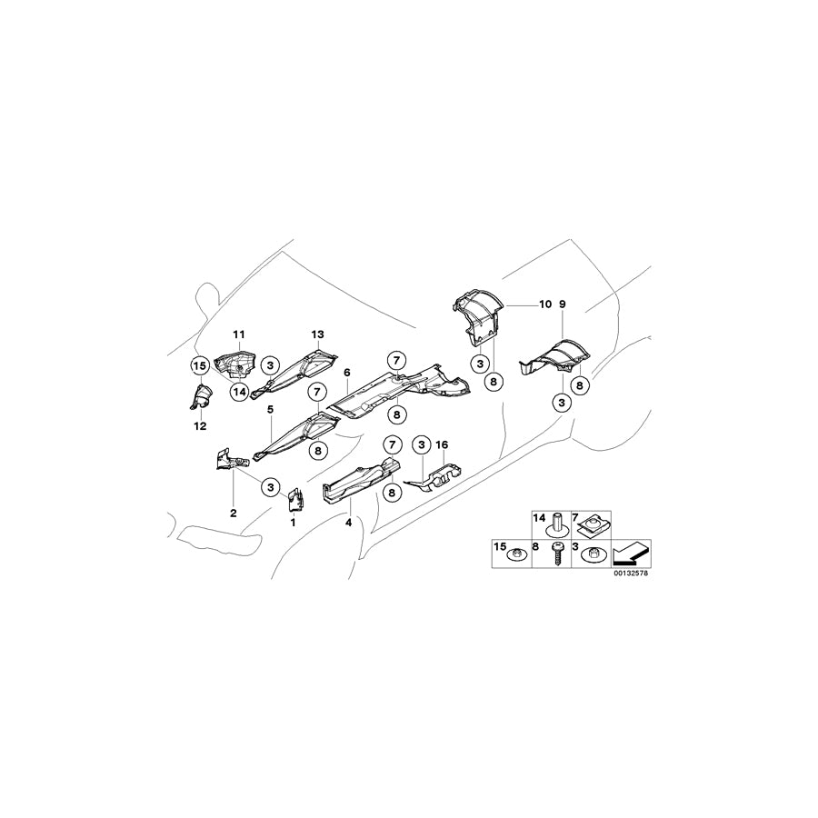 Genuine BMW 51487129351 E53 Heat Insulation, Rear Silencer, Left (Inc. X5 4.4i) | ML Performance US Car Parts