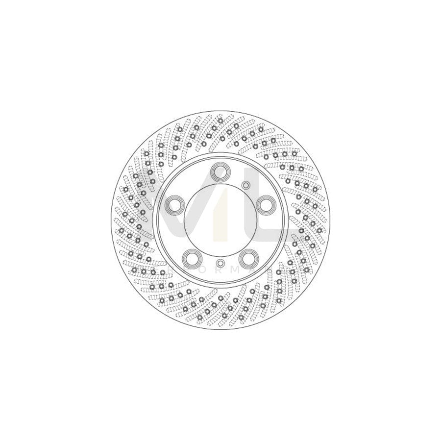 TRW DF6413S Brake Disc Perforated, Vented, Painted | ML Performance Car Parts