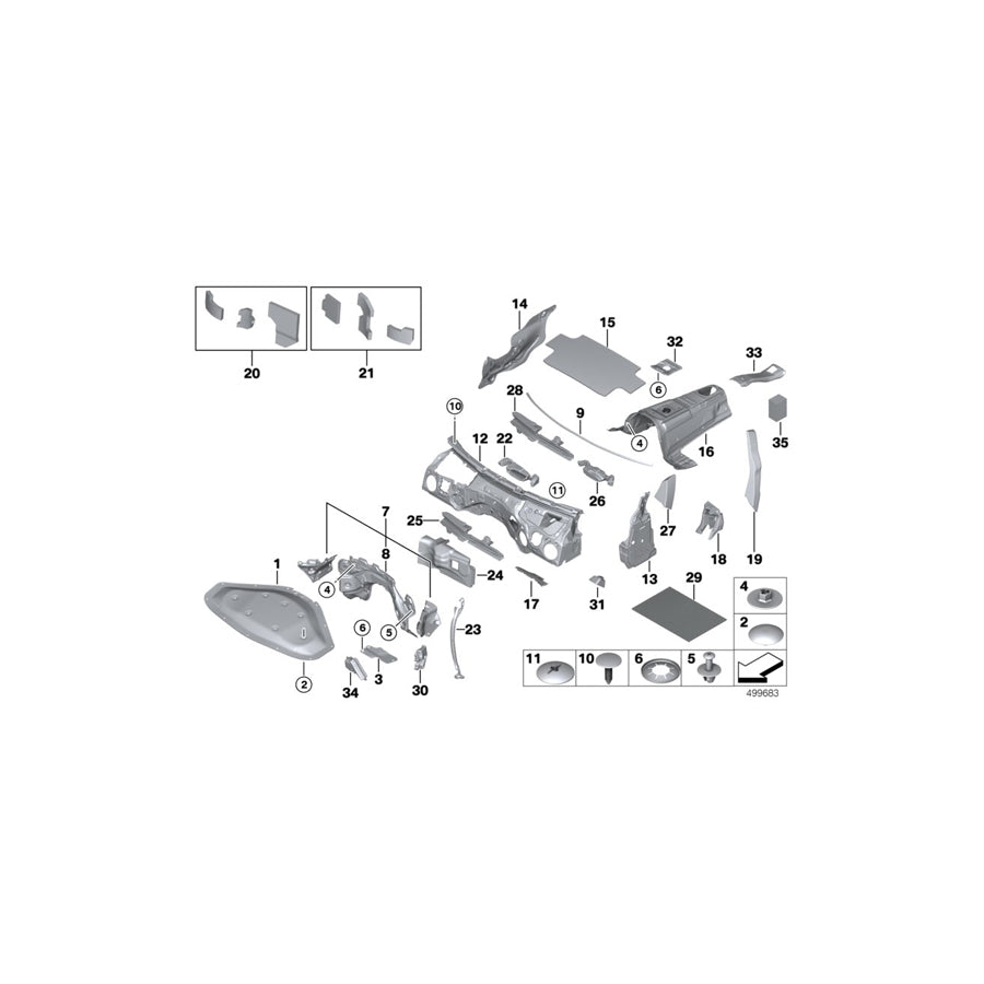 Genuine BMW 51487322915 F33 Seal, Side Frame, Left (Inc. 440i, 430d & 428i) | ML Performance US Car Parts