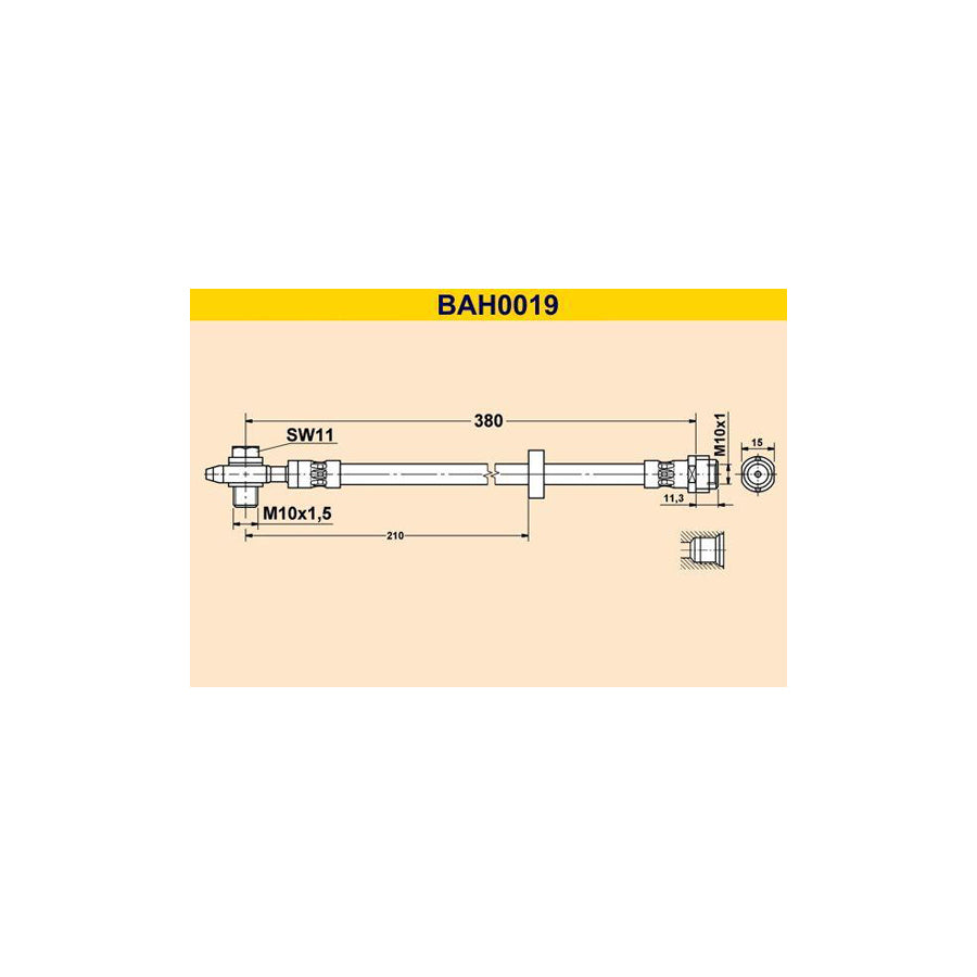 Barum Bah0019 Brake Hose