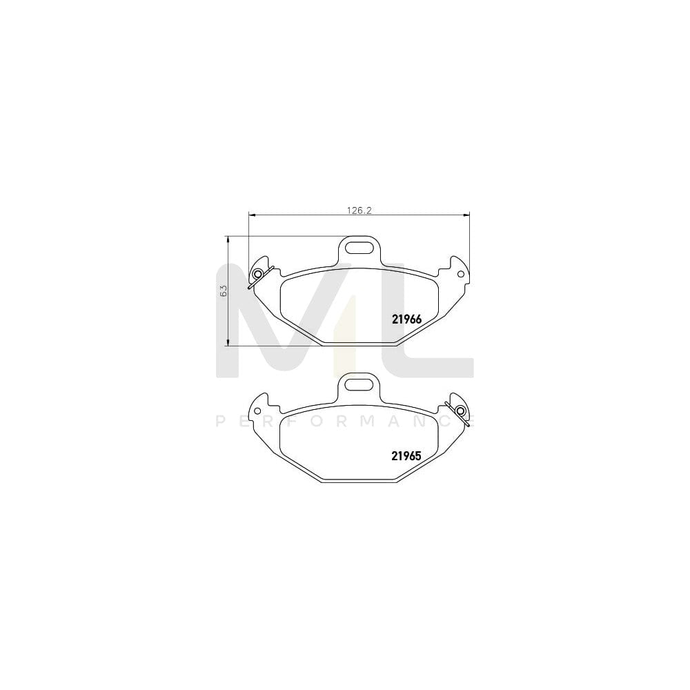 Hella 8DB 355 019-351 Brake Pad Set Not Prepared For Wear Indicator