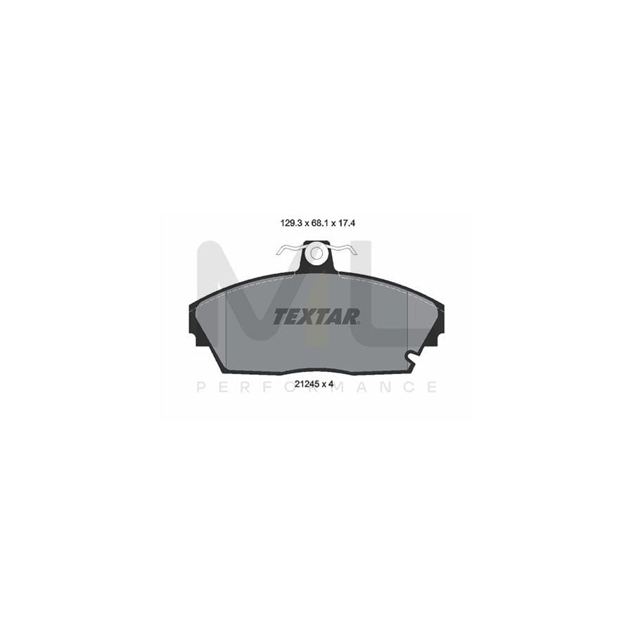 TEXTAR 2124502 Brake pad set prepared for wear indicator | ML Performance Car Parts