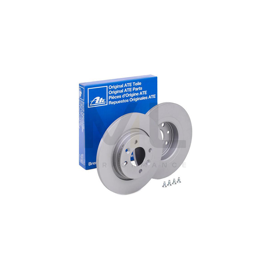 ATE 24.0112-0171.1 Brake Disc Solid, Coated, with bolts/screws - 1 piece