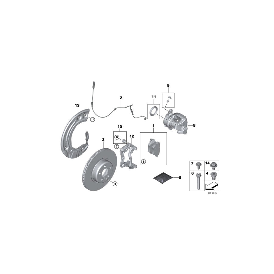 Genuine BMW 34106882255 G30 G29 G01 Calliper Carrier Left (Inc. 330iX, X3 20iX & 525d) | ML Performance US Car Parts