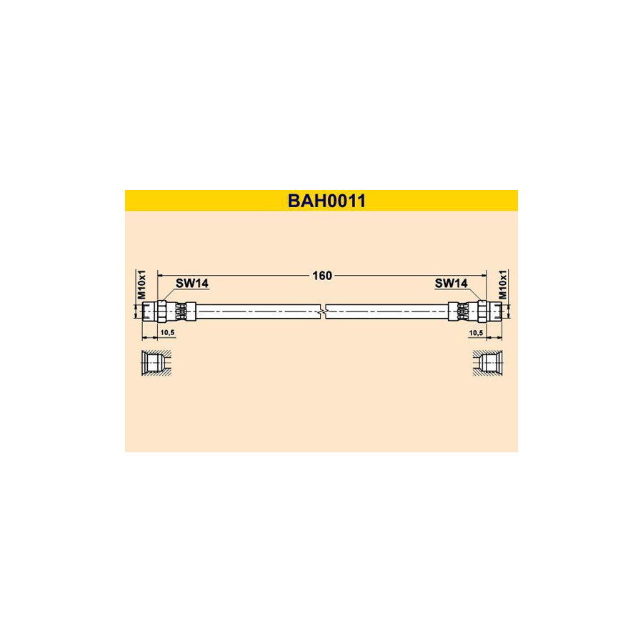 Barum Bah0011 Brake Hose