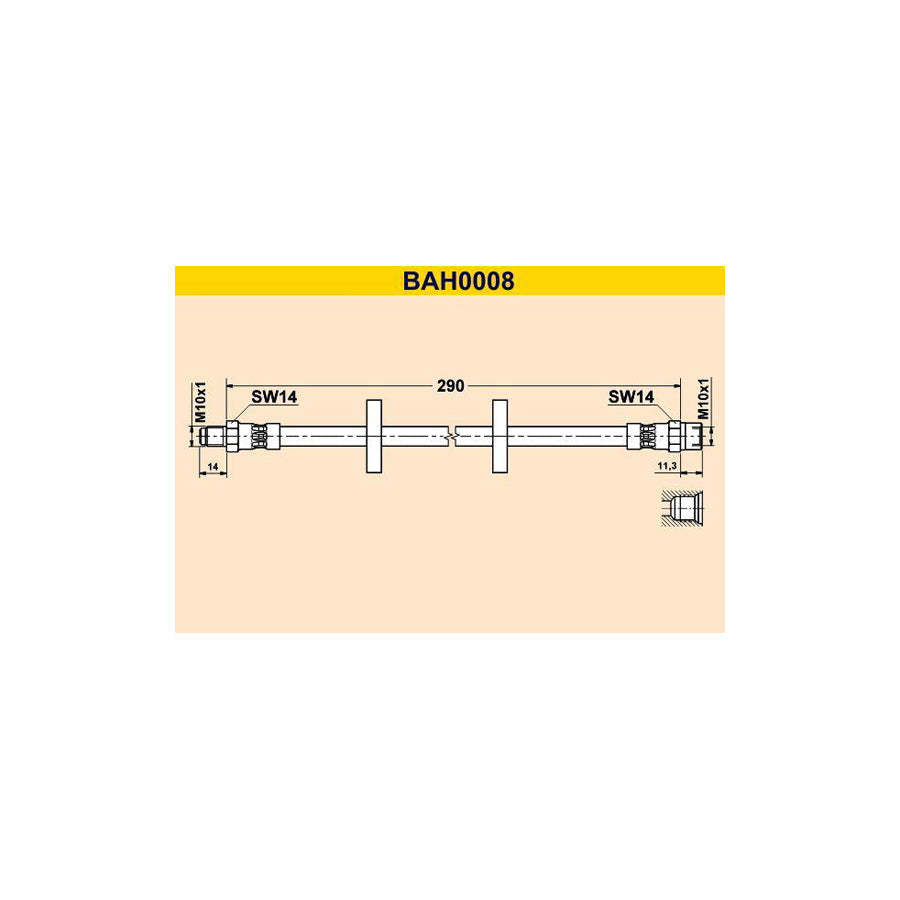 Barum Bah0008 Brake Hose