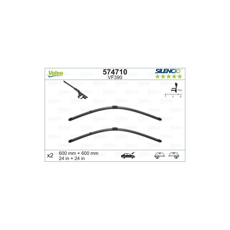 Valeo Silencio X.Trm 574710 Wiper Blade Suitable For Mercedes-Benz C-Class | ML Performance US Car Parts