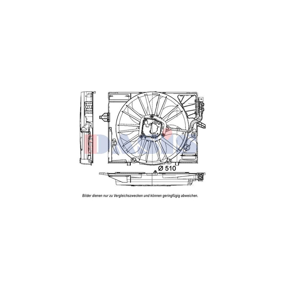 AKS Dasis 058085N Fan, Radiator for BMW 5 Series