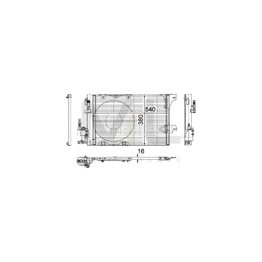 MAHLE ORIGINAL AC 339 000P Air conditioning condenser with dryer, with pressure switch | ML Performance Car Parts