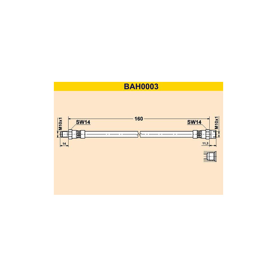 Barum Bah0003 Brake Hose