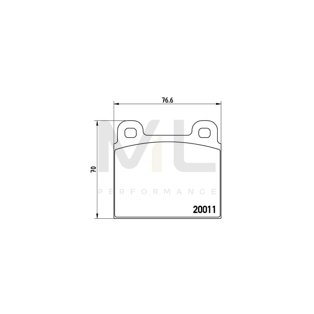 Brembo P 65 001 Brake Pad Set For Porsche 911 Prepared For Wear Indicator | ML Performance Car Parts