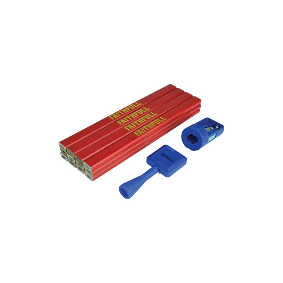 Faithfull FAICPRKIT Carpenter's Pencil Kit Red / Medium (Pack 12)