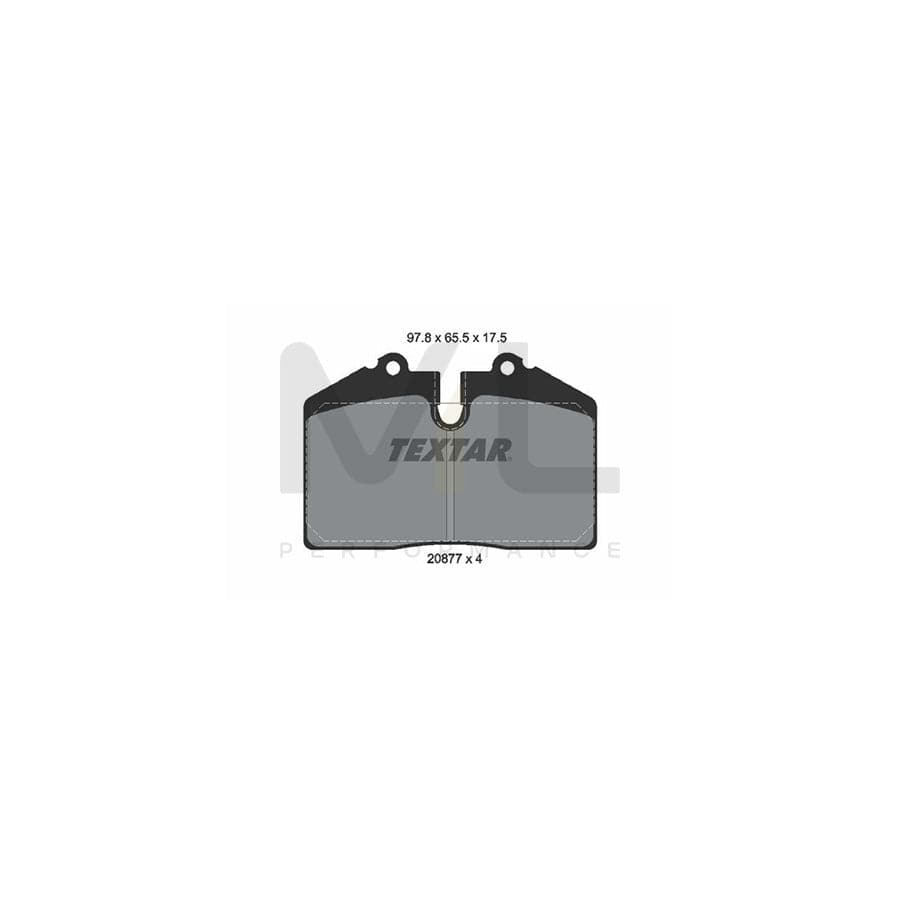 TEXTAR 2087708 Brake pad set prepared for wear indicator | ML Performance Car Parts