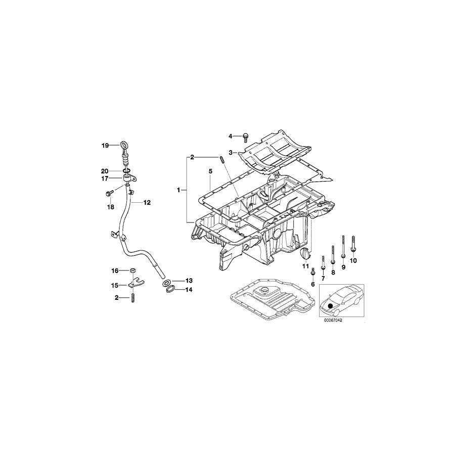 Genuine BMW 11131745772 E53 Oil Deflector (Inc. X5 4.4i & X5 4.6is) | ML Performance US Car Parts