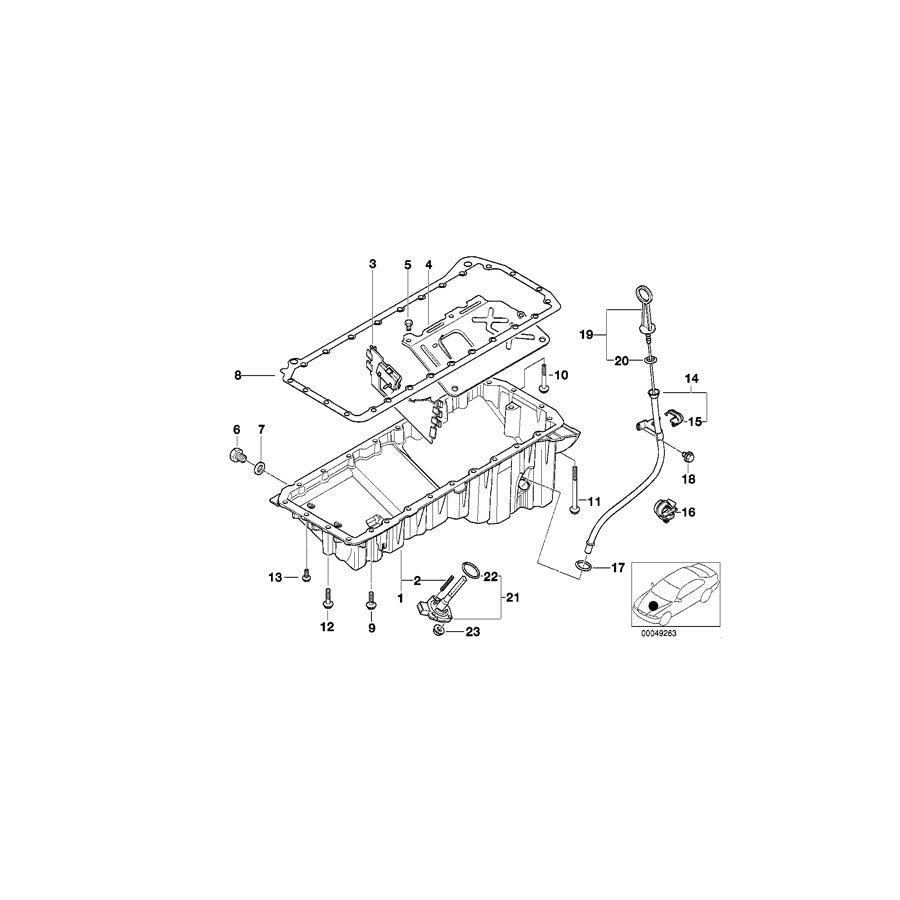 Genuine BMW 11132248701 E39 Oil Pan (Inc. 525d & 530d) | ML Performance US Car Parts