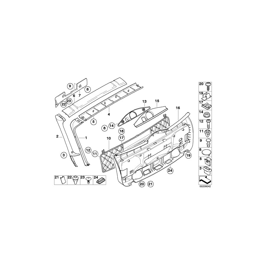 Genuine BMW 51497190865 E61 E61 Interior Upper Trunk Lid Trim Panel CREAMBEIGE (Inc. M5, 530xi & 523i) | ML Performance US Car Parts