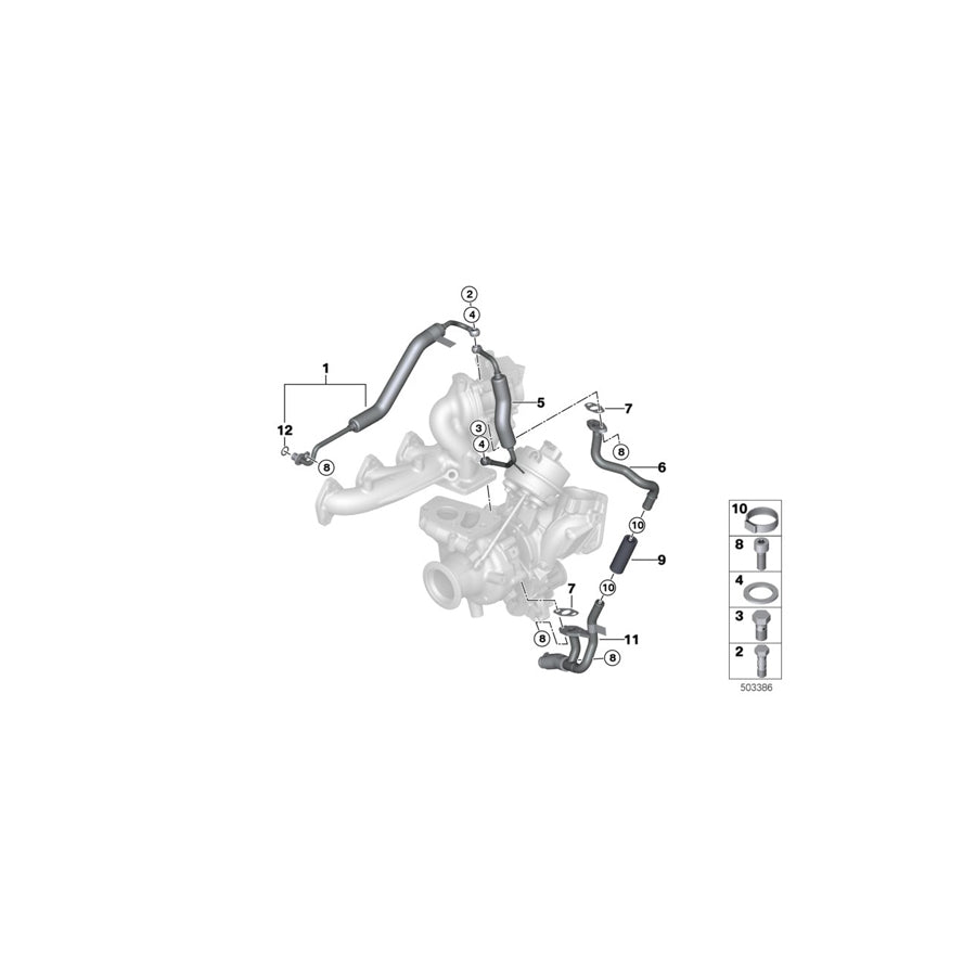 Genuine BMW 11428586485 G32 G02 G20 Oil Pipe (Inc. X3 20dX, 520dX & 520d) | ML Performance US Car Parts