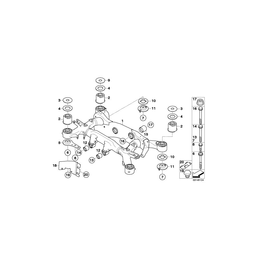 Genuine BMW 33326750257 E66 Push Rod Left (Inc. 745LiS, 735Li & 760LiS) | ML Performance US