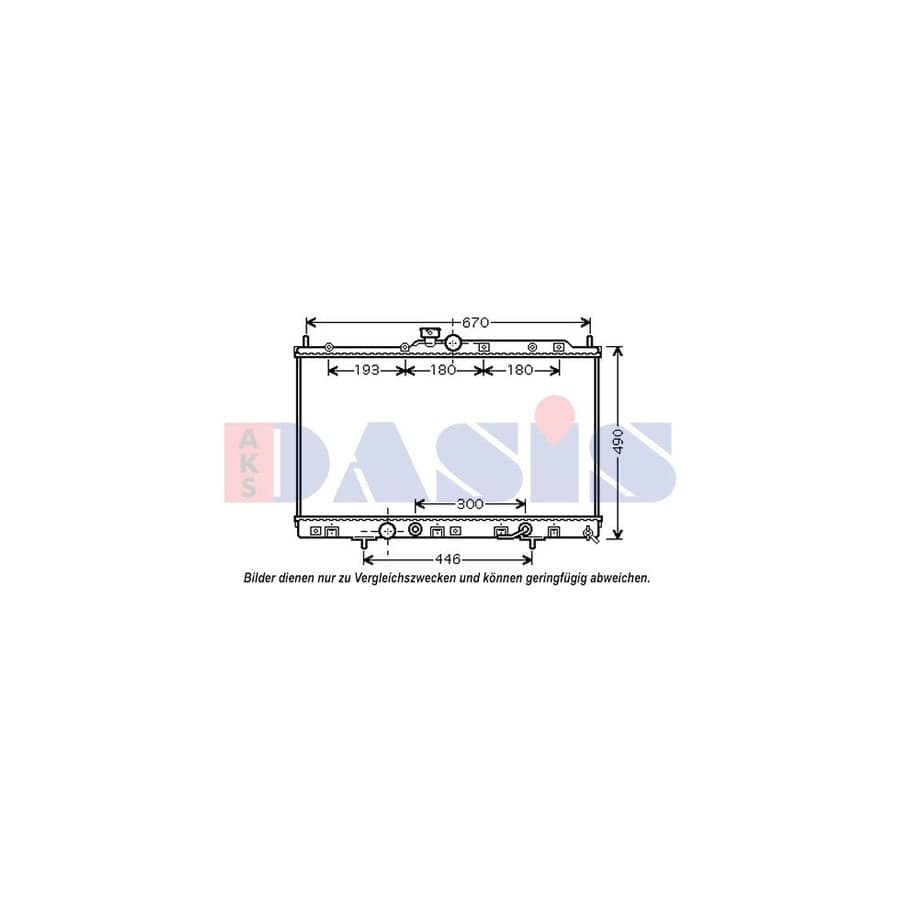 AKS Dasis 140104N Engine Radiator for Mitsubishi Outlander I Off-Road (Cu)