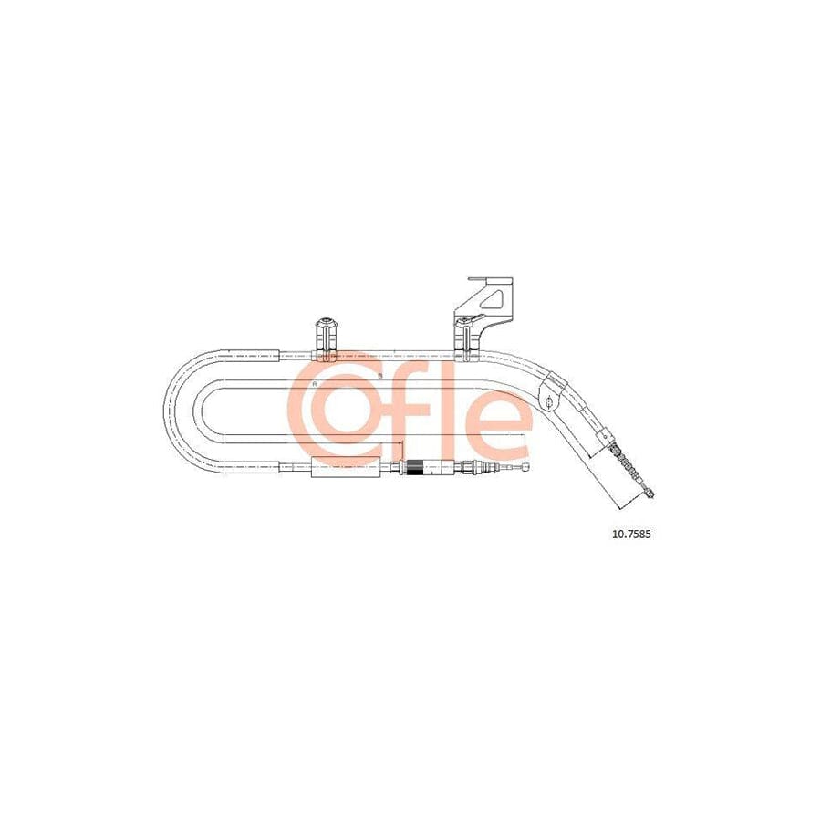Cofle 92.10.7585 Hand Brake Cable for Audi A6
