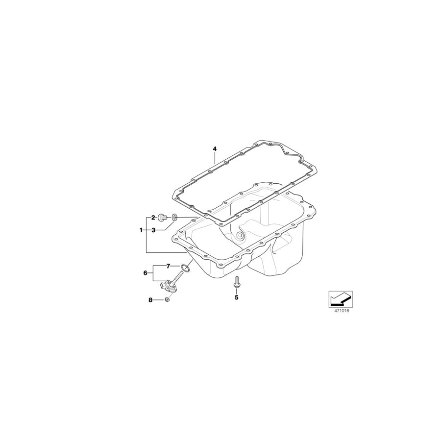 Genuine BMW 11137585279 E60 E61 Oil Pan (Inc. 520i) | ML Performance US Car Parts