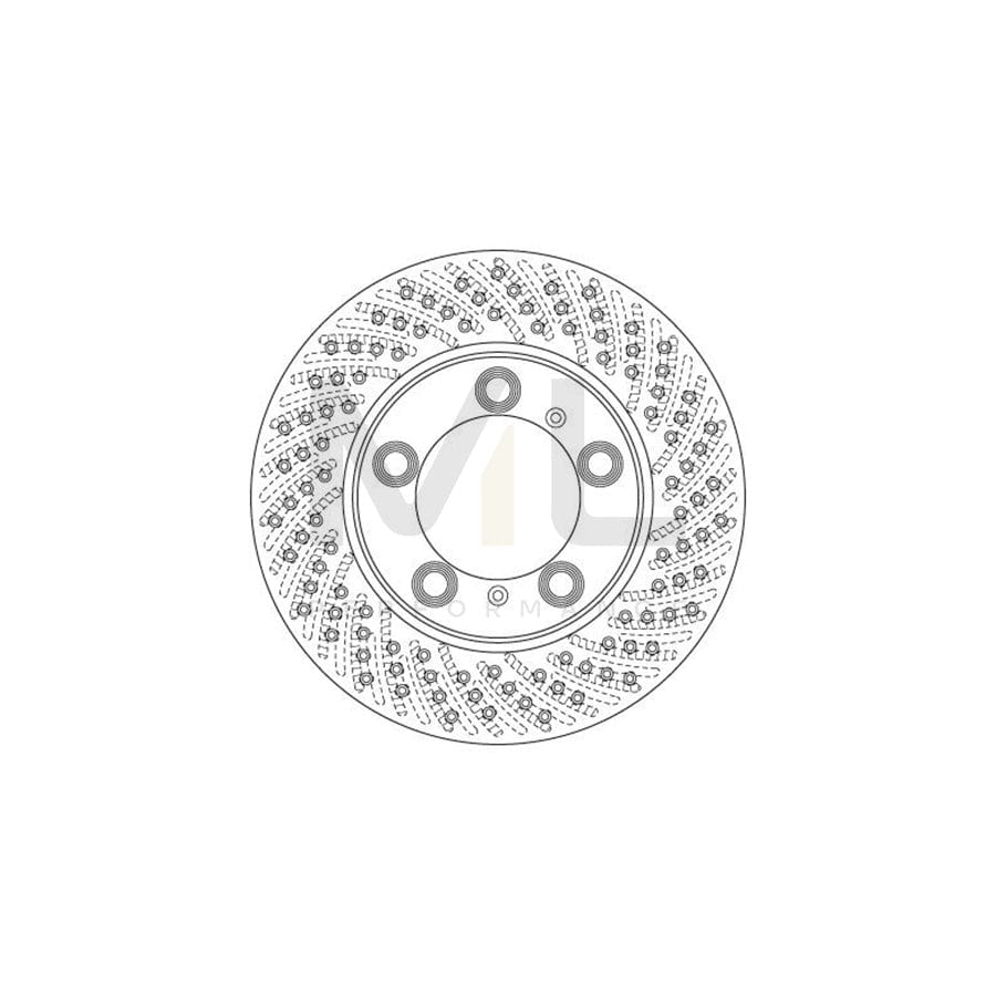 TRW DF6483S Brake Disc Perforated / Vented, Painted | ML Performance Car Parts
