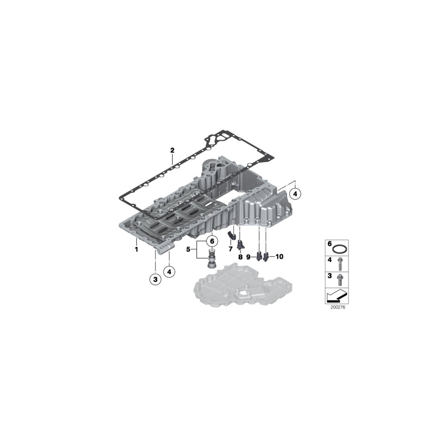 Genuine BMW 11137578285 RR4 F02 Oil Pan Upper Part (Inc. 760LiS, Wraith & Dawn) | ML Performance US Car Parts