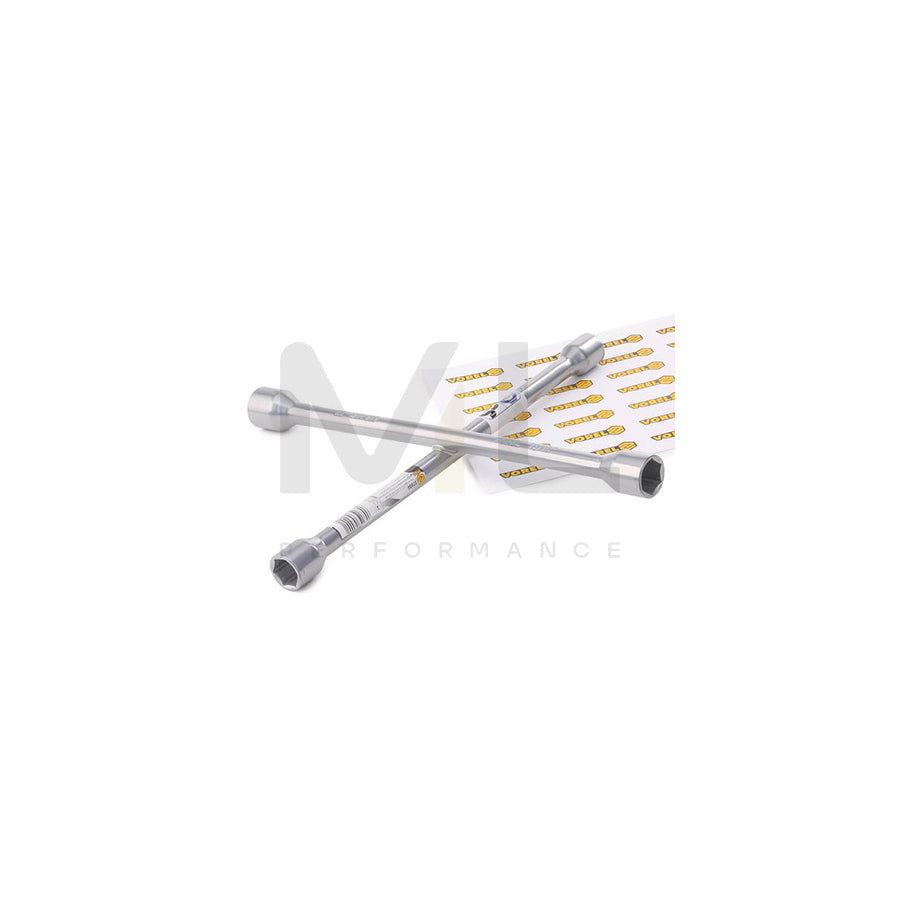 VOREL 57000 Spider wheel brace Four-way rim wrench, carbon steel, Spanner size: 13/16 inch (20.6 mm), 17, 19, 22