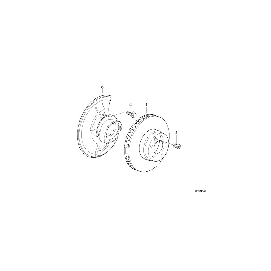 Genuine BMW 34116757754 E38 Brake Disc, Ventilated 334X32 (Inc. 740iLP & 750iLS) | ML Performance US Car Parts