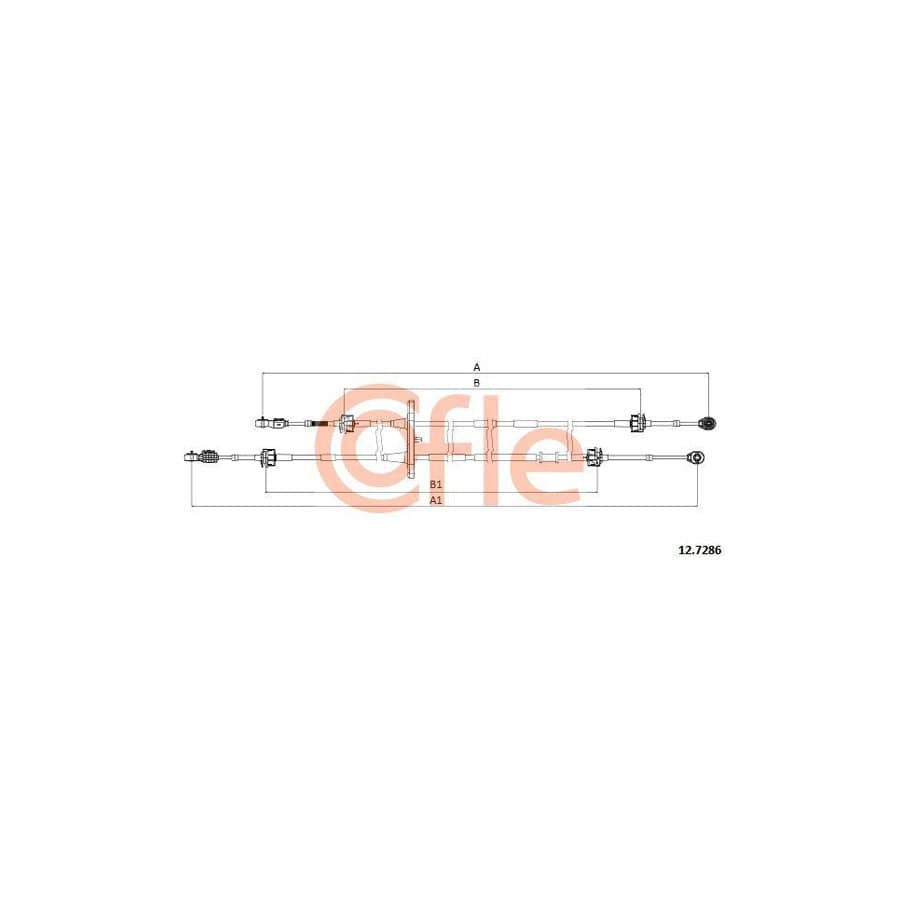 Cofle 92.12.7286 Cable, Manual Transmission for Fiat Doblo