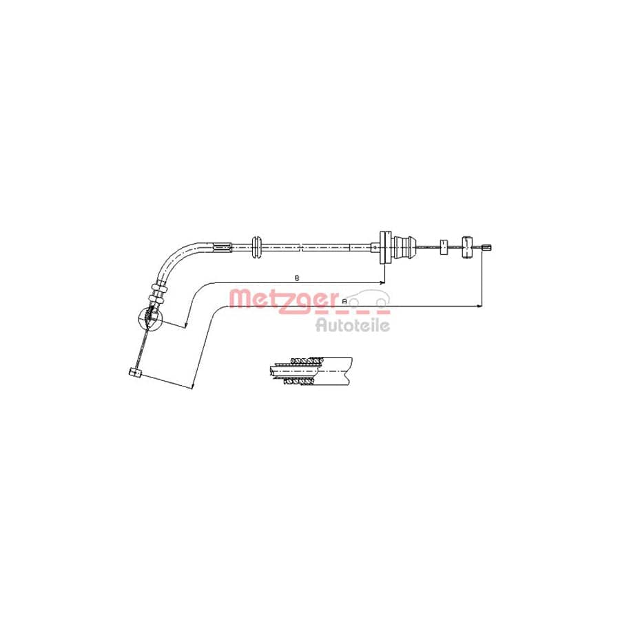 METZGER 413.22 Throttle Cable for FIAT PUNTO