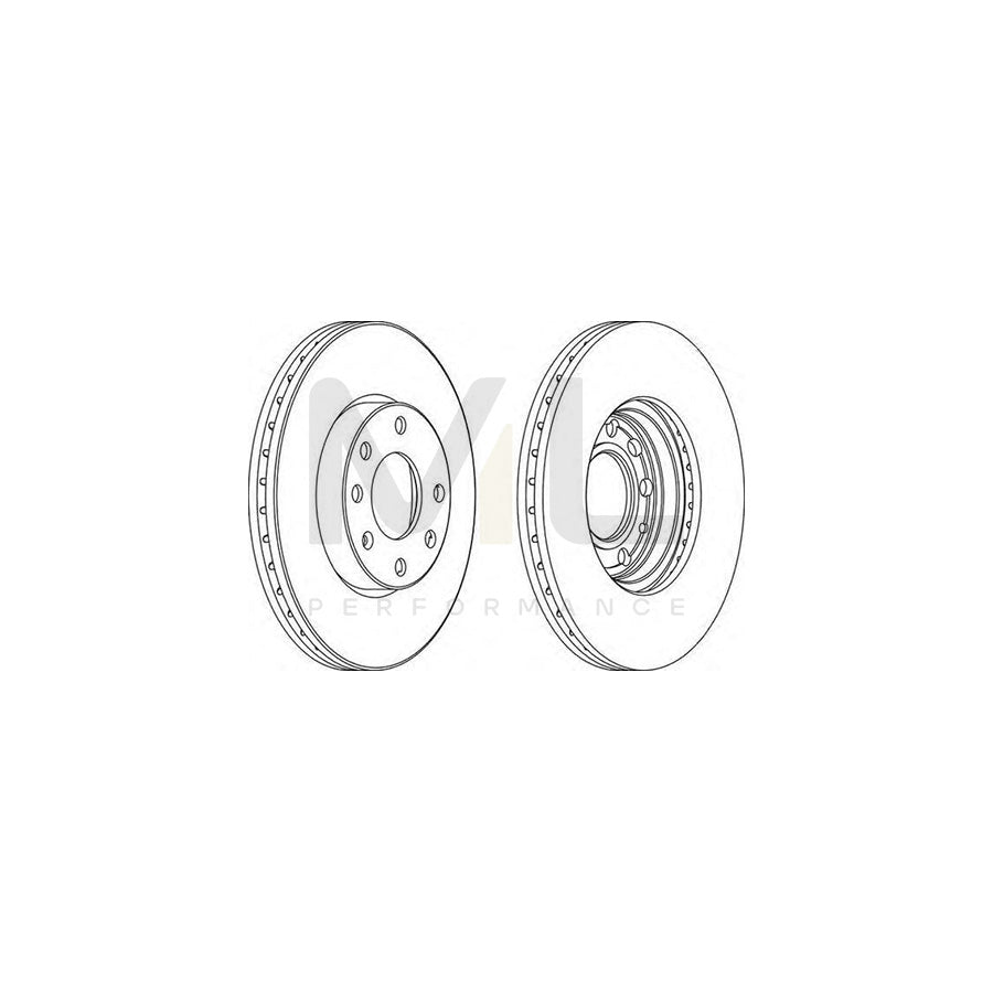 FERODO DDF1041C-1 Brake Disc Vented, Coated, with bolts/screws | ML Performance Car Parts