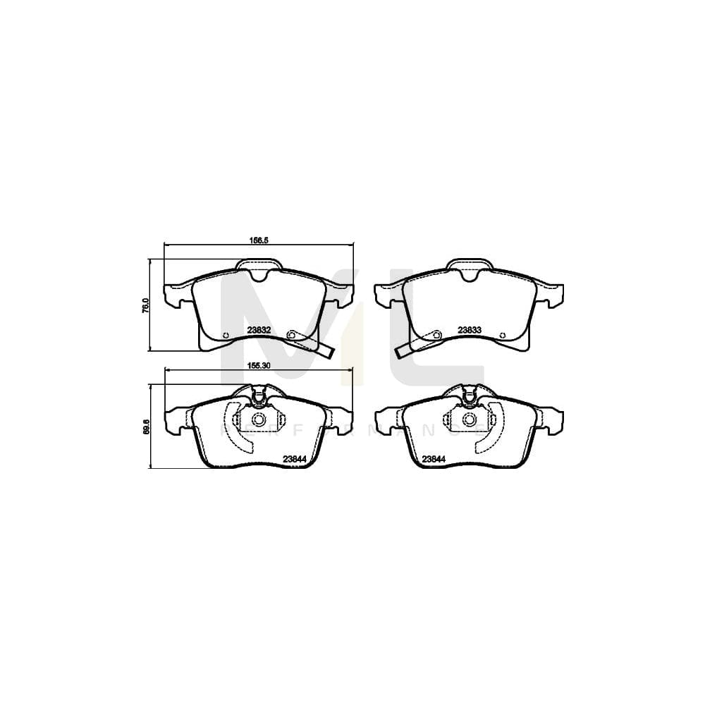 Hella 8DB 355 009-221 Brake Pad Set With Acoustic Wear Warning