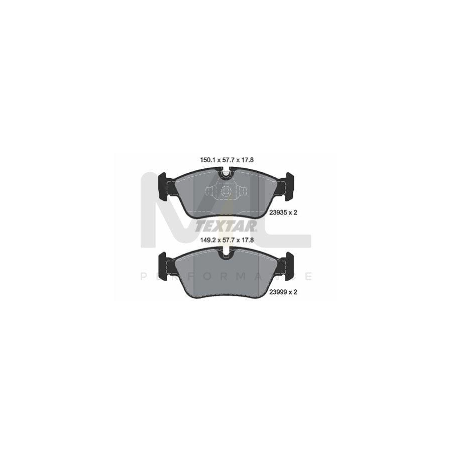 TEXTAR 2393581 Brake pad set epad, prepared for wear indicator | ML Performance Car Parts