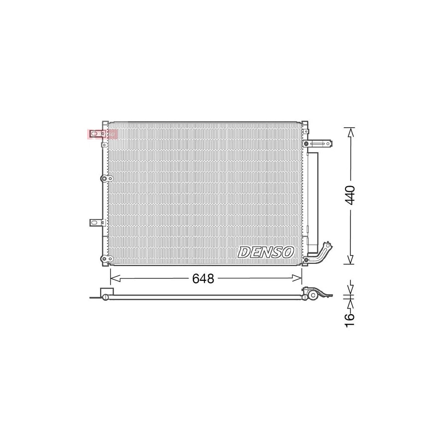 DENSO DCN06018 Air Conditioning Condenser for Jeep Cherokee V (Kl)