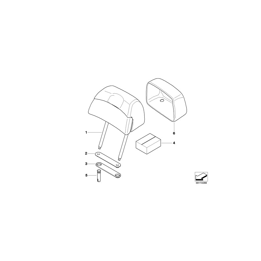 Genuine BMW 52107269232 E71 E70 E72 Headrest Leather SATTELBRAUN (Inc. X5 4.8i, X5 3.0sd & X6 35dX) | ML Performance US Car Parts