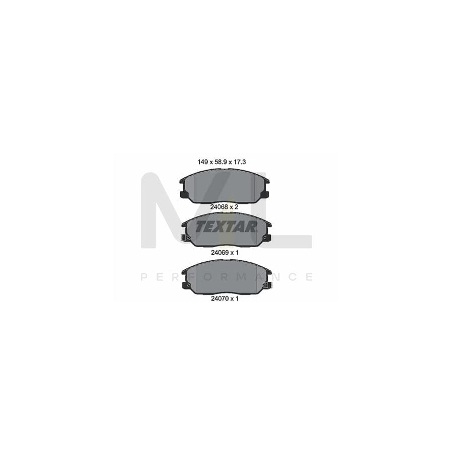 TEXTAR 2406801 Brake pad set for KIA Sorento I (JC) with acoustic wear warning | ML Performance Car Parts